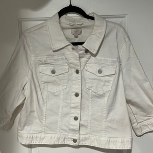 Loft Outlet White jean jacket